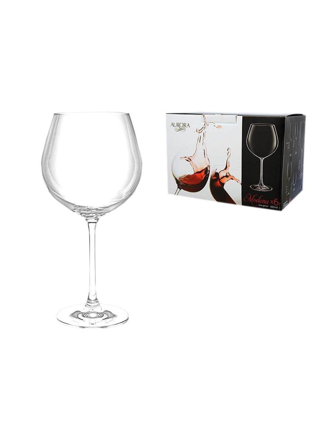 Набор бокалов для вина 650 мл 6 шт Modena 3276/0/650 Aurora (253583312)