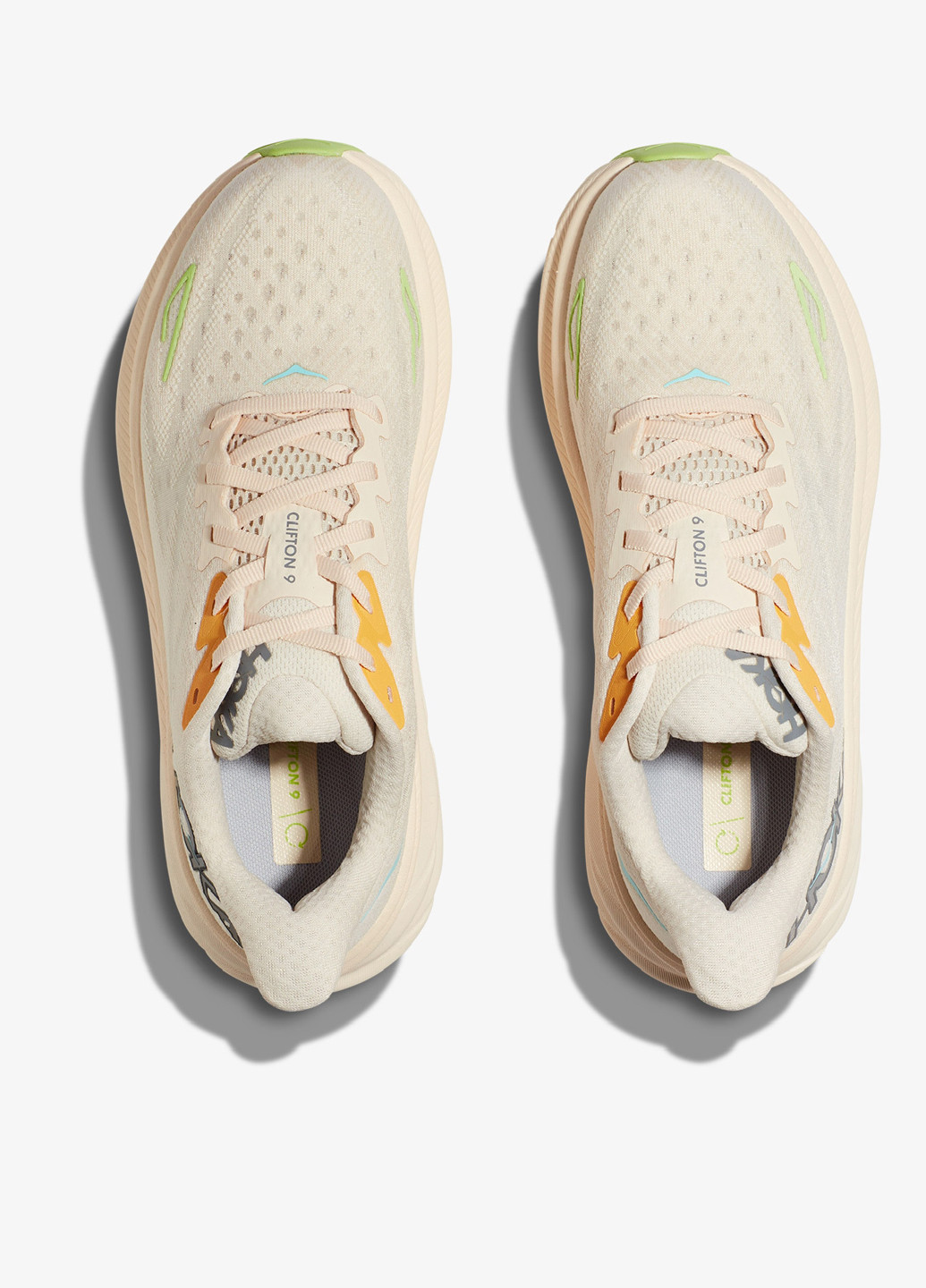 Кроссовки HOKA CLIFTON 9 W бежевые демисезоны (329058320)
