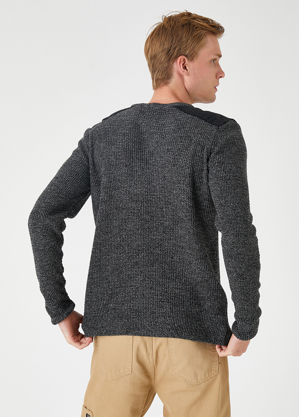 Темно-серый зимний свитер джемпер KOTON