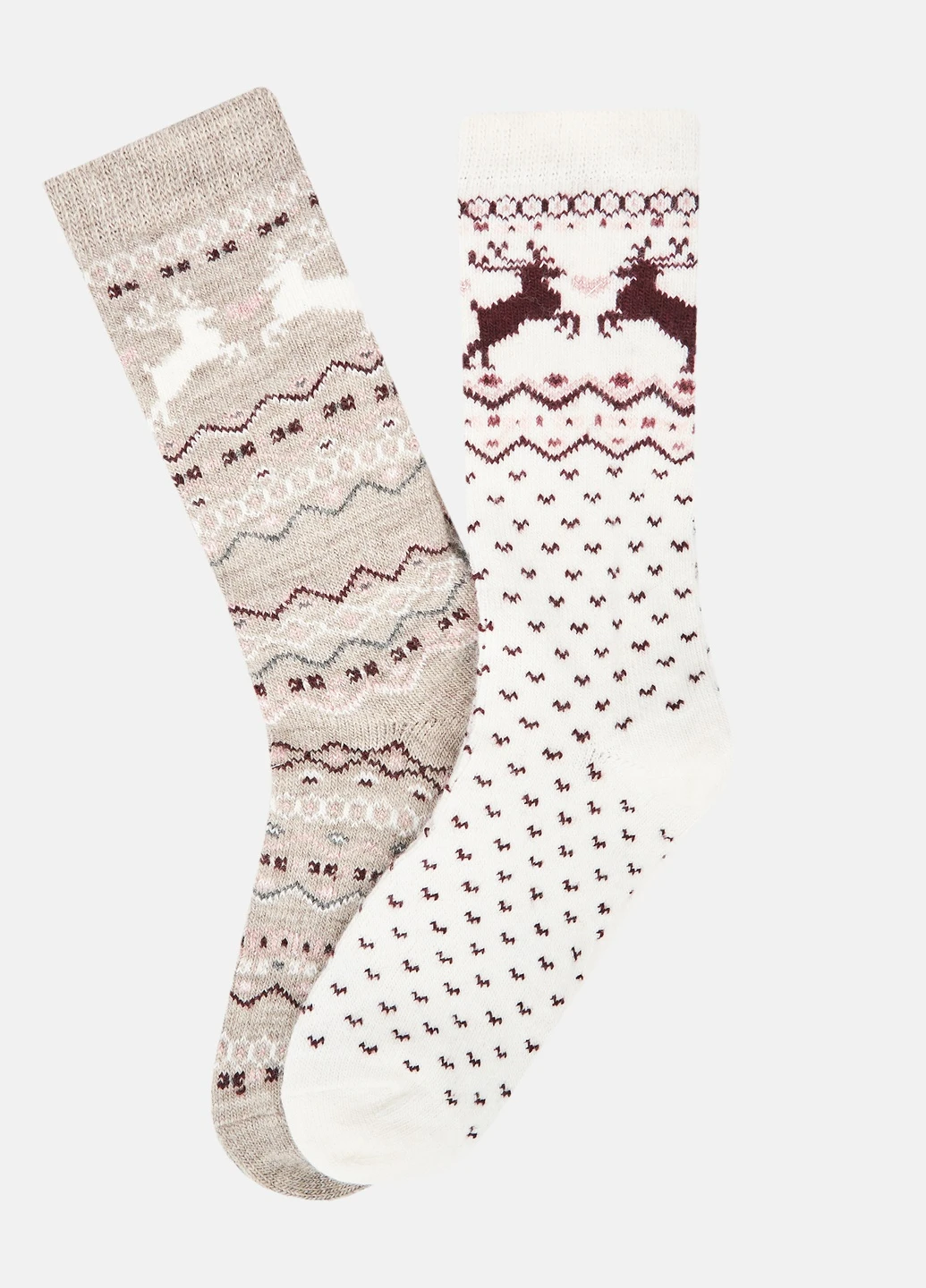 Белые носки (2 пары) H&M новогодние (248755040)