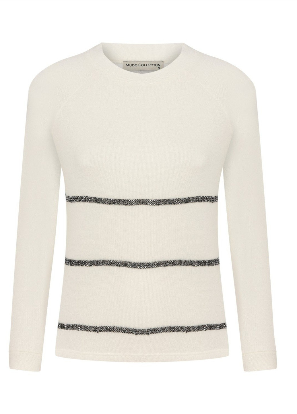 Білий пуловер Mudo однотонний (253017027)