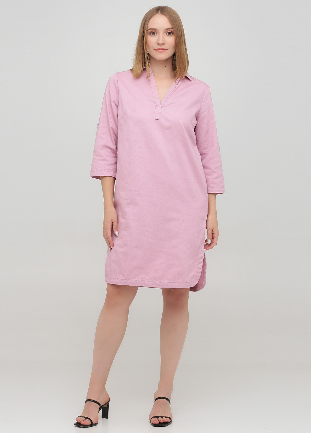 Світло-рожева кежуал сукня Collection L однотонна