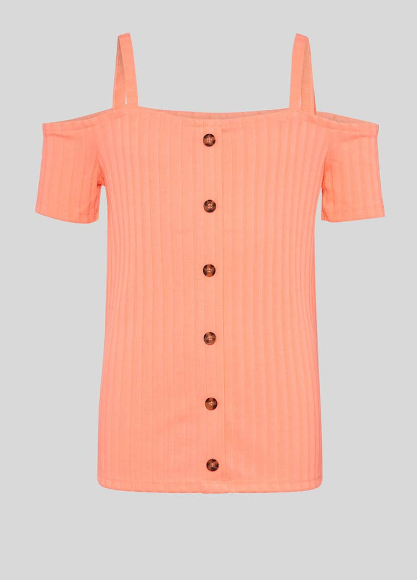 Комбинированная однотонная блузка C&A летняя