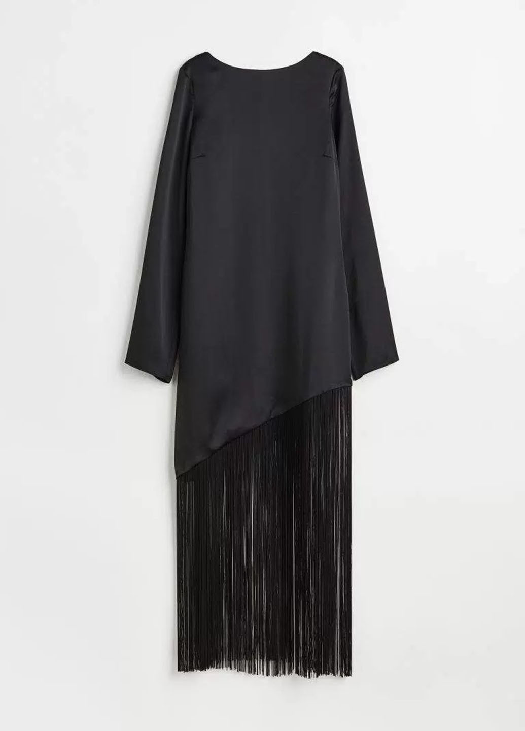 Черное повседневный платье с открытой спиной H&M однотонное