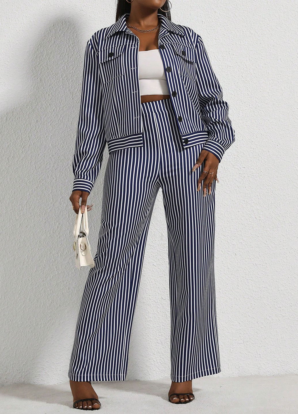 Костюм (куртка-рубашка, брюки) SHEIN (341484872)