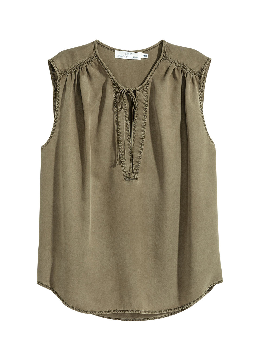 Оливковая блуза H&M
