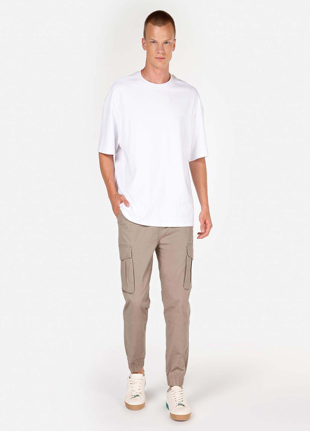 Бежевые кэжуал демисезонные джоггеры, карго брюки Colin's