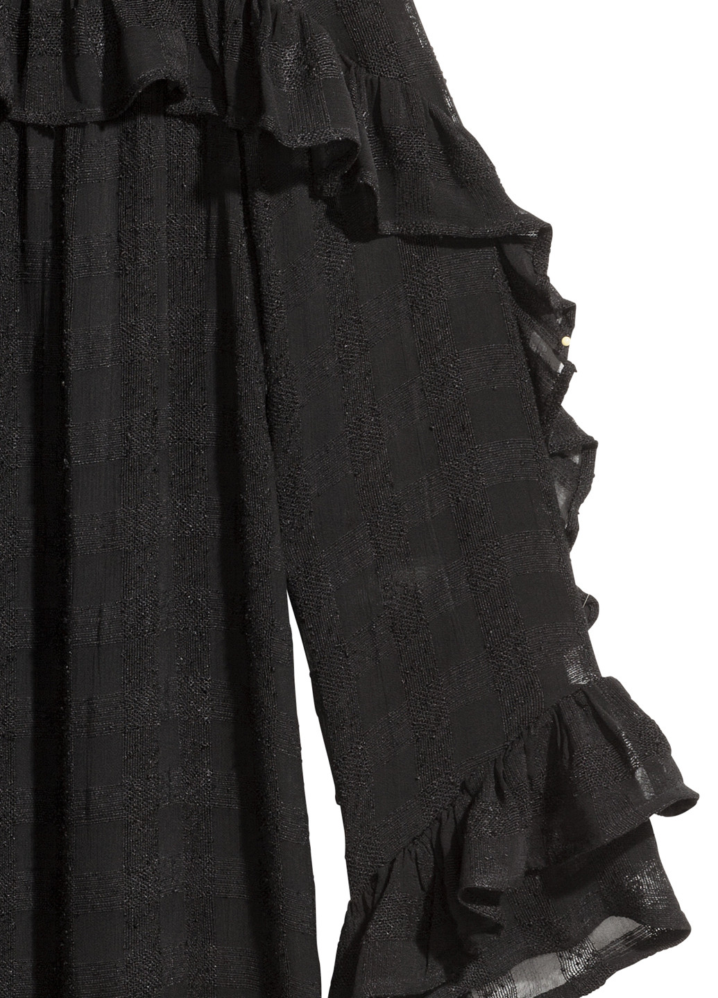 Черное кэжуал платье клеш H&M бабочки