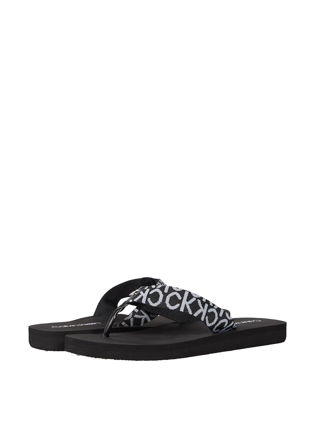 Черные кэжуал, пляжные вьетнамки Calvin Klein