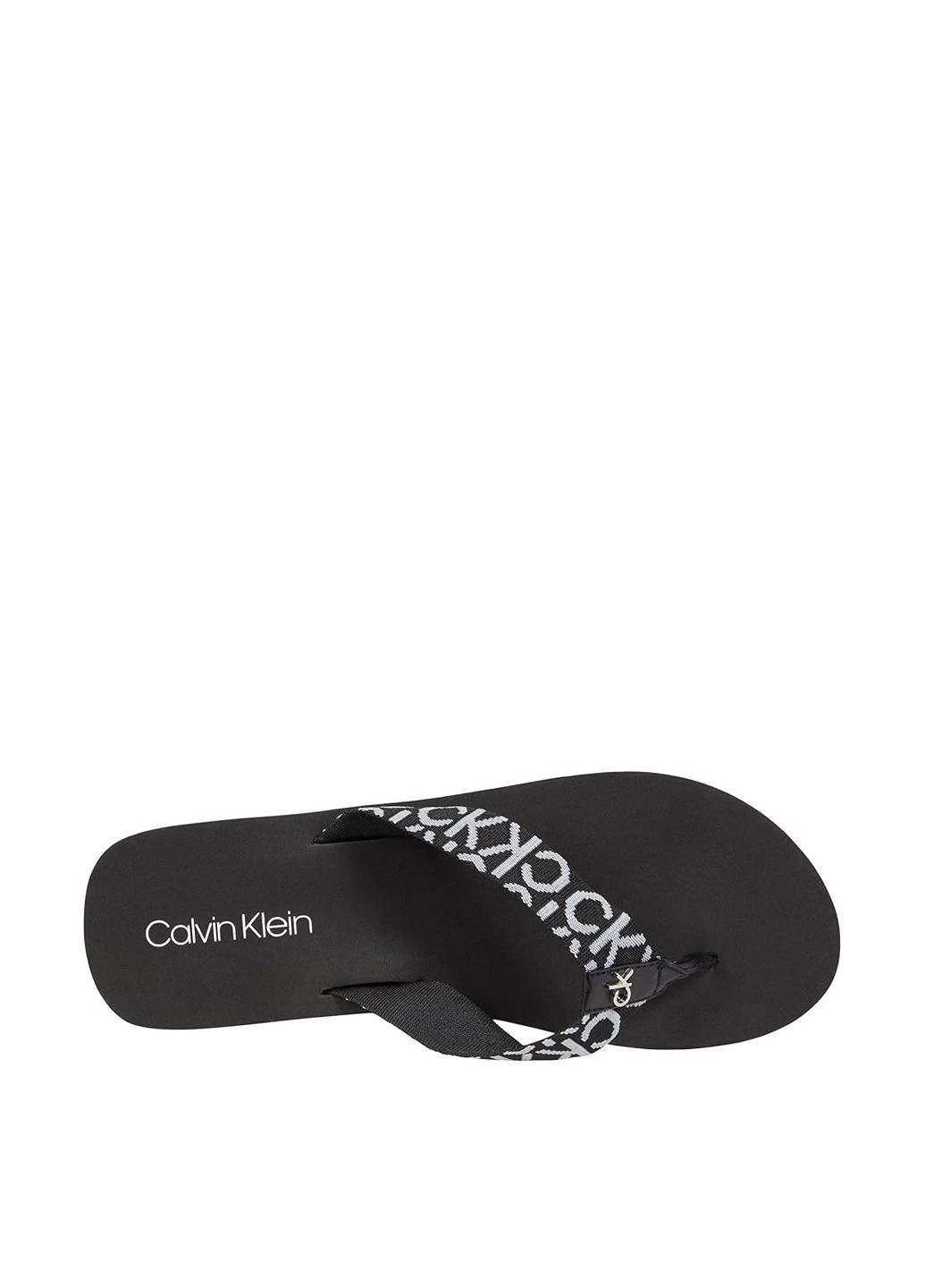 Черные кэжуал, пляжные вьетнамки Calvin Klein