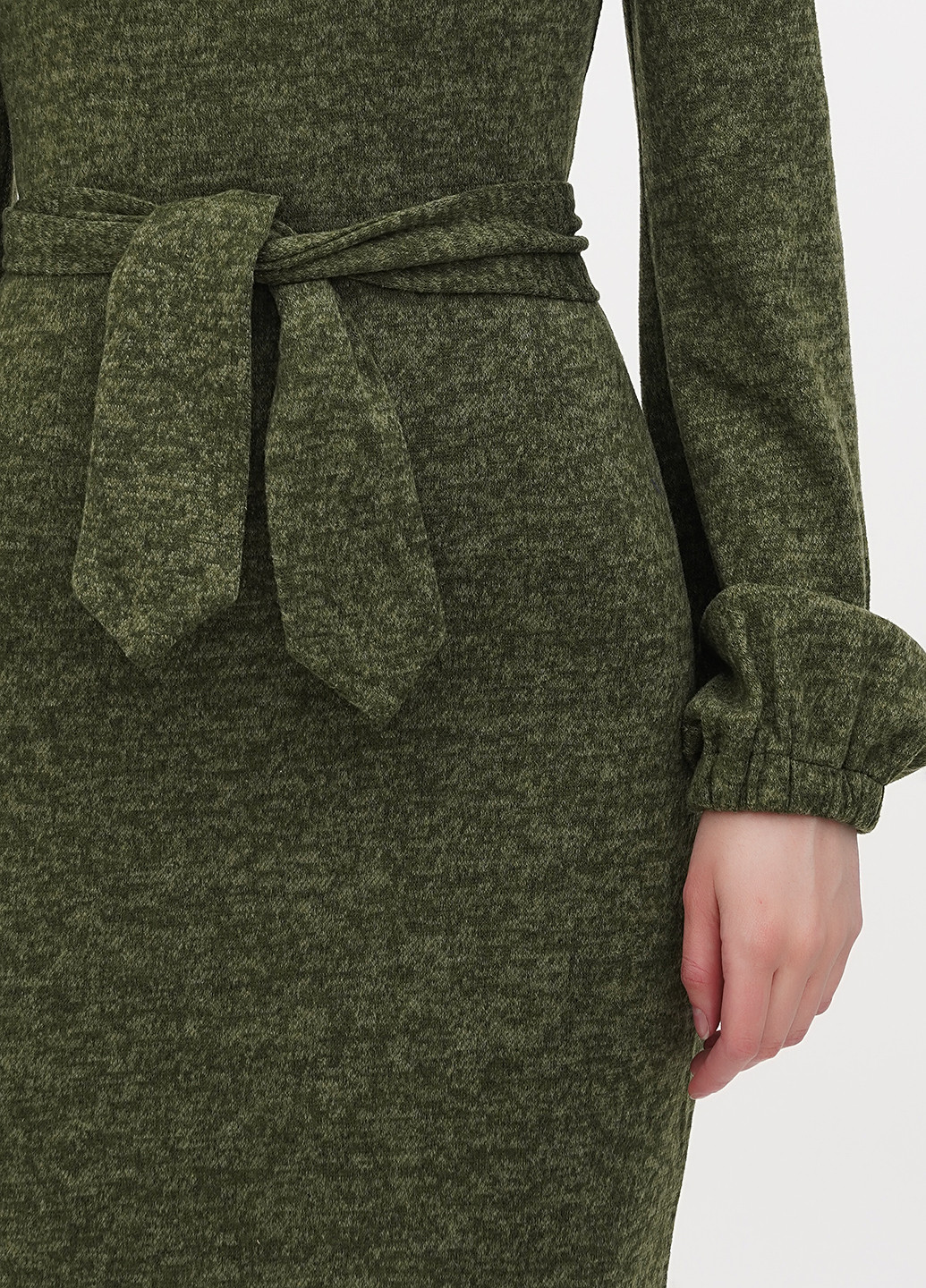 Темно-зеленое кэжуал платье футляр Laura Bettini однотонное
