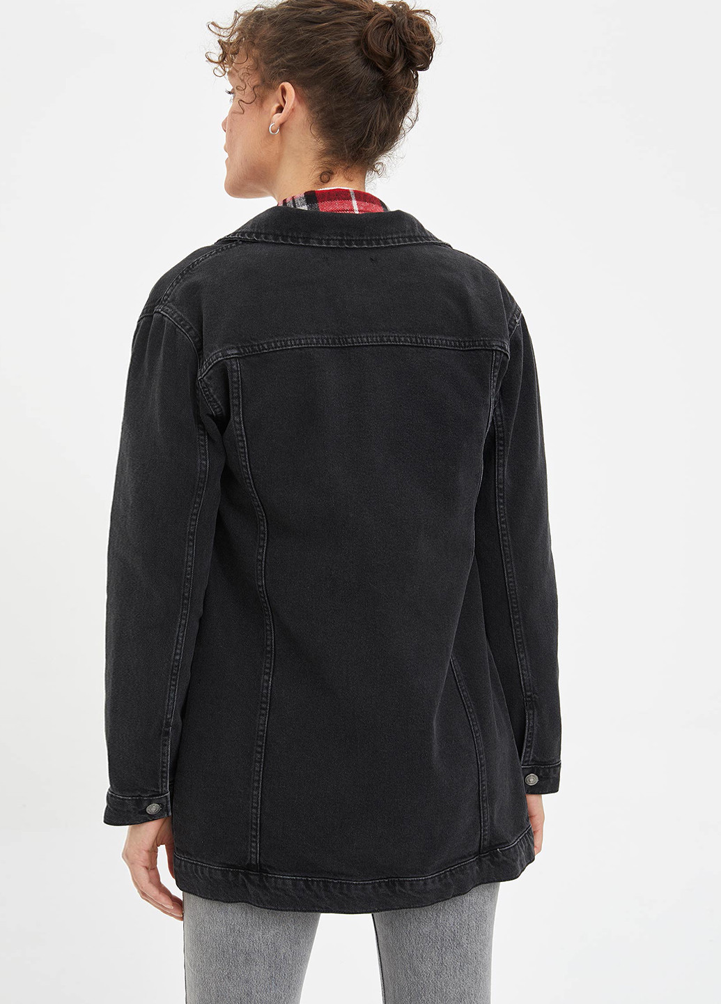 Черная демисезонная пиджак DeFacto