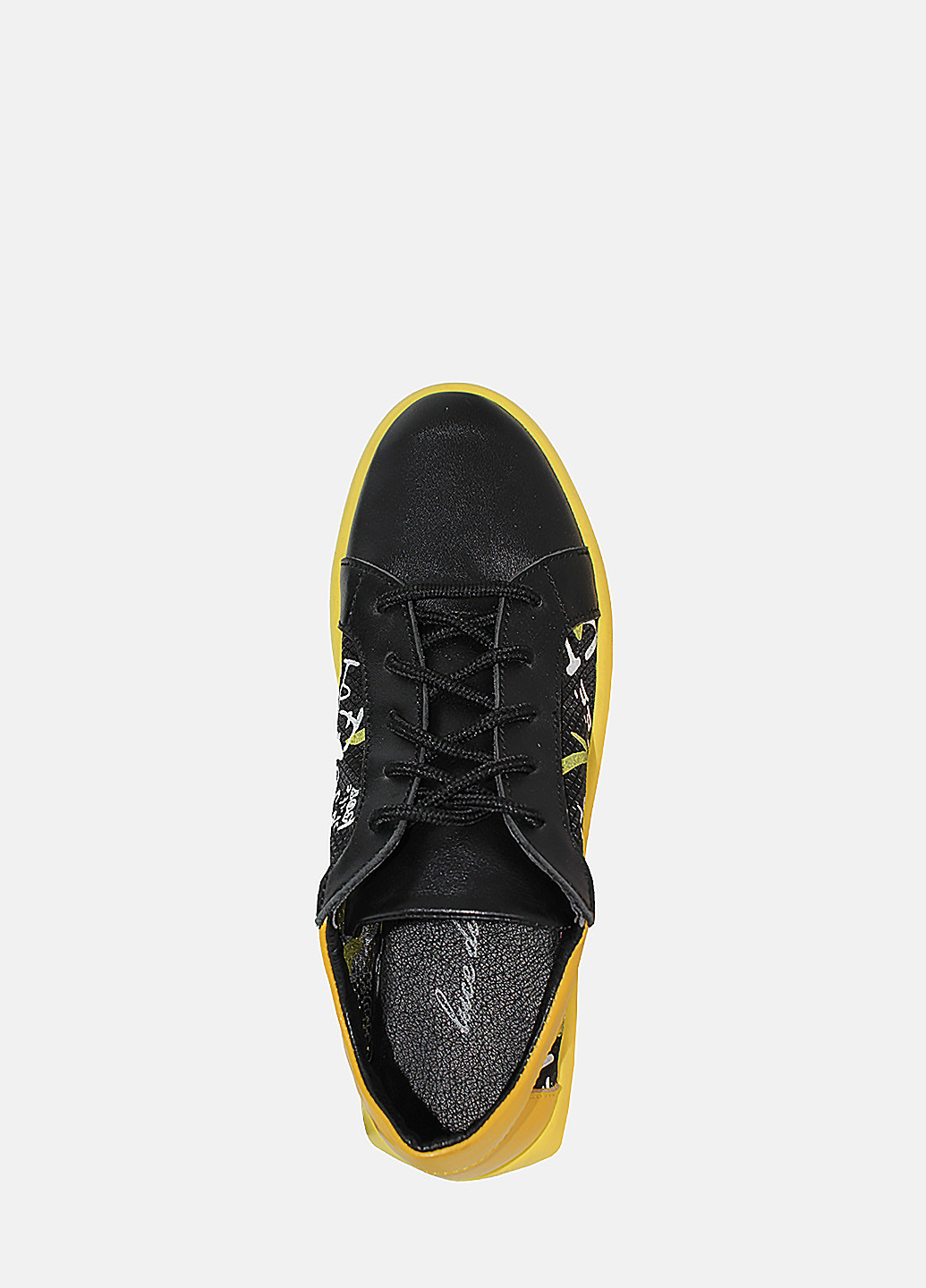 Чорні кеди rl61018 чорний-жовтий Luce di luna