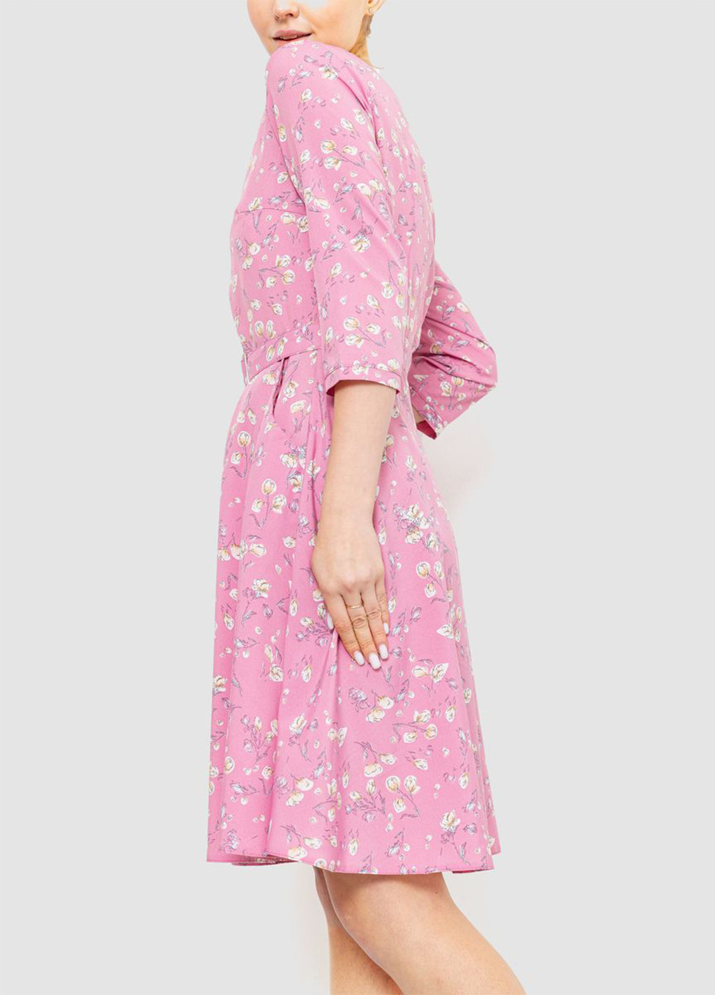 Рожева кежуал сукня кльош Ager з квітковим принтом