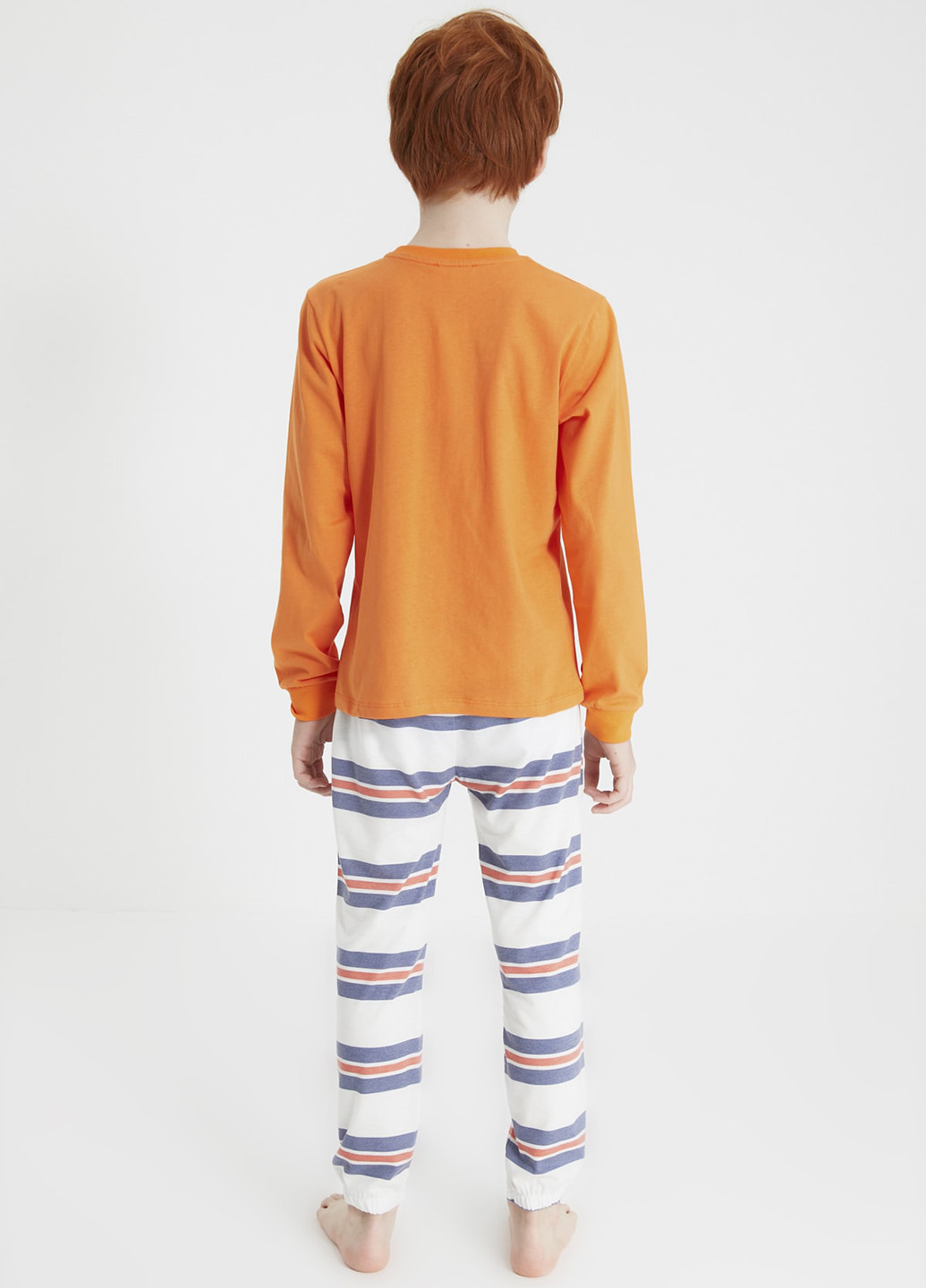 Оранжевая всесезон пижама (лонгслив, брюки) лонгслив + брюки Trendyol
