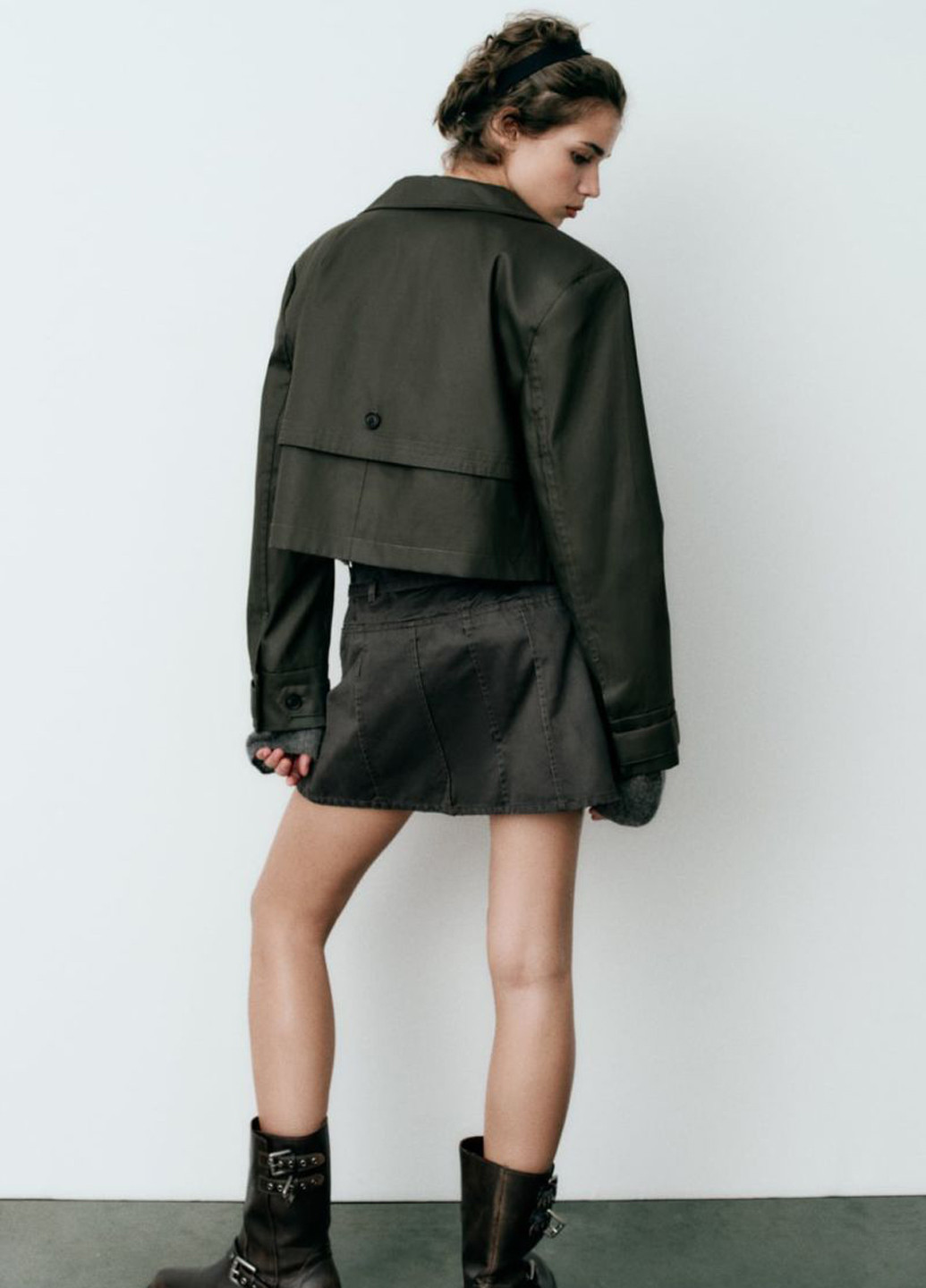 Зеленая демисезонная куртка Zara