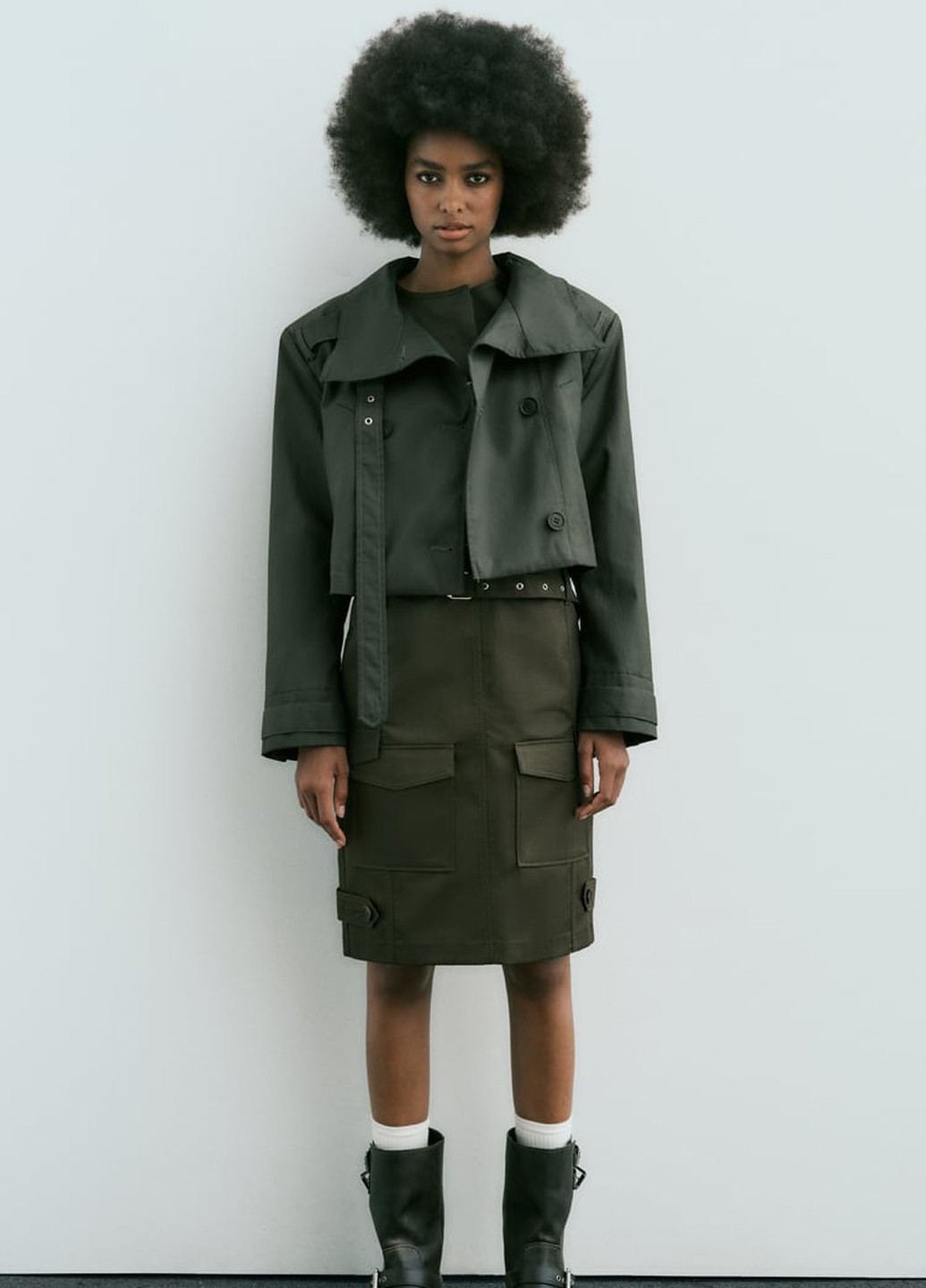 Зеленая демисезонная куртка Zara