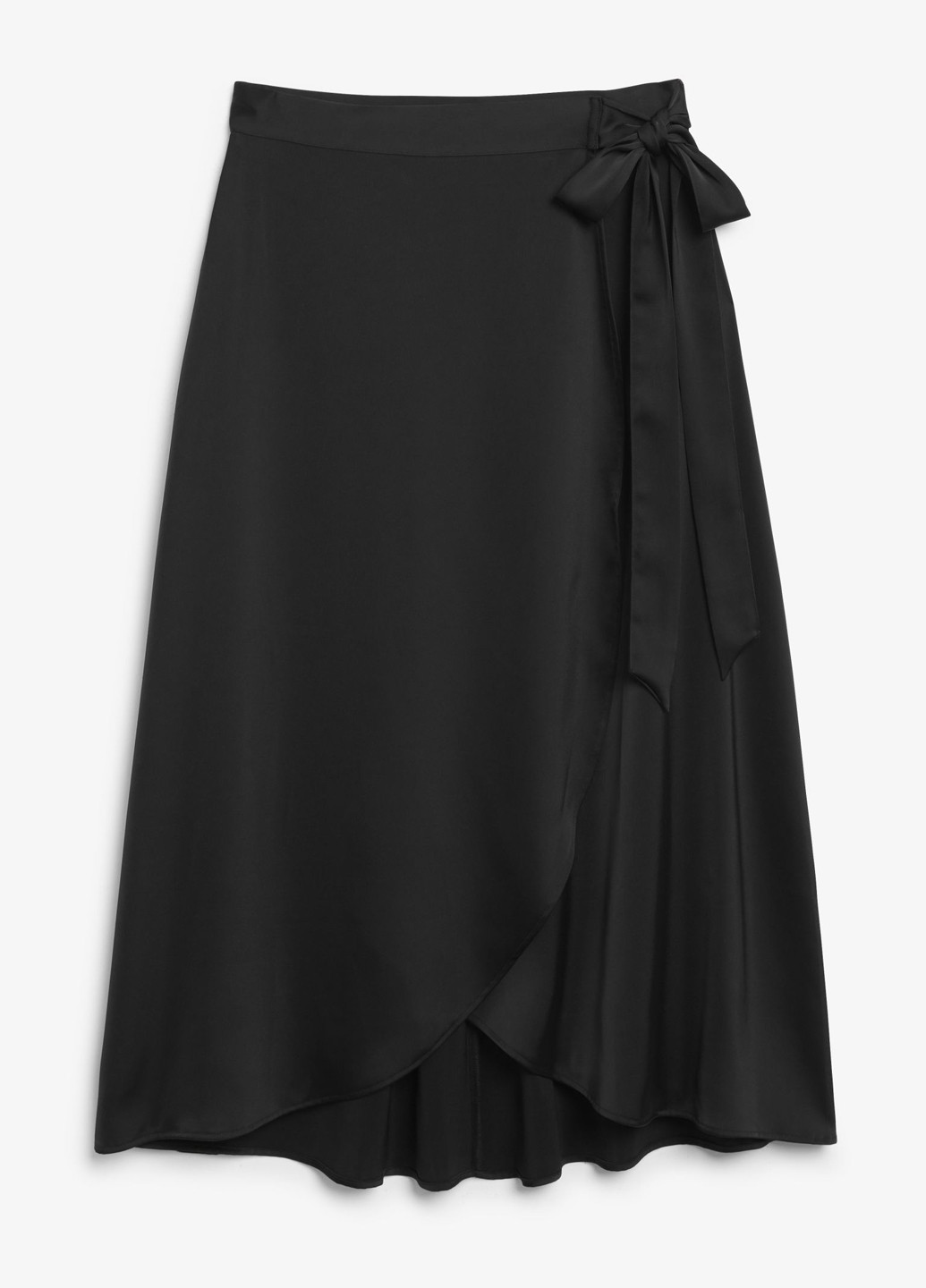 Черная кэжуал однотонная юбка Monki на запах