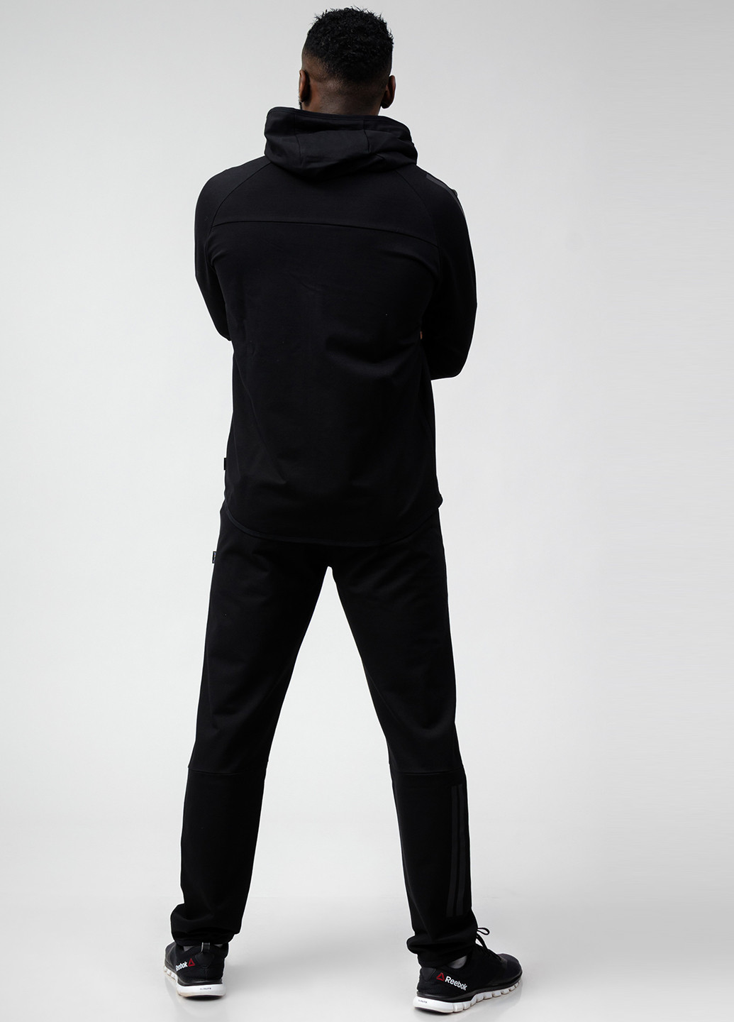 Черный демисезонный костюм (толстовка, брюки) брючный Parallel