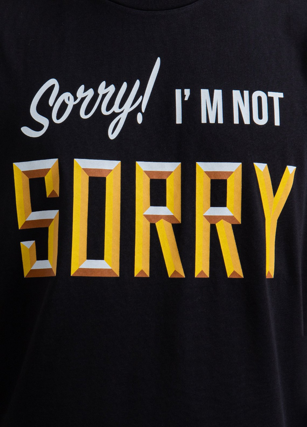 Чорна жіноча футболка sorry! i'm not sorry Dsquared2