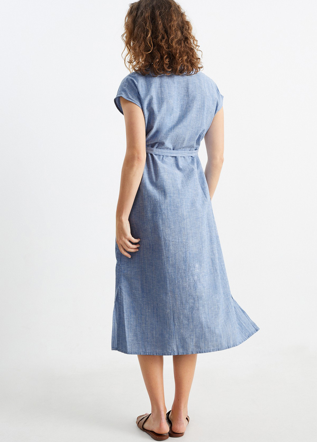 Голубое кэжуал платье для беременных C&A однотонное