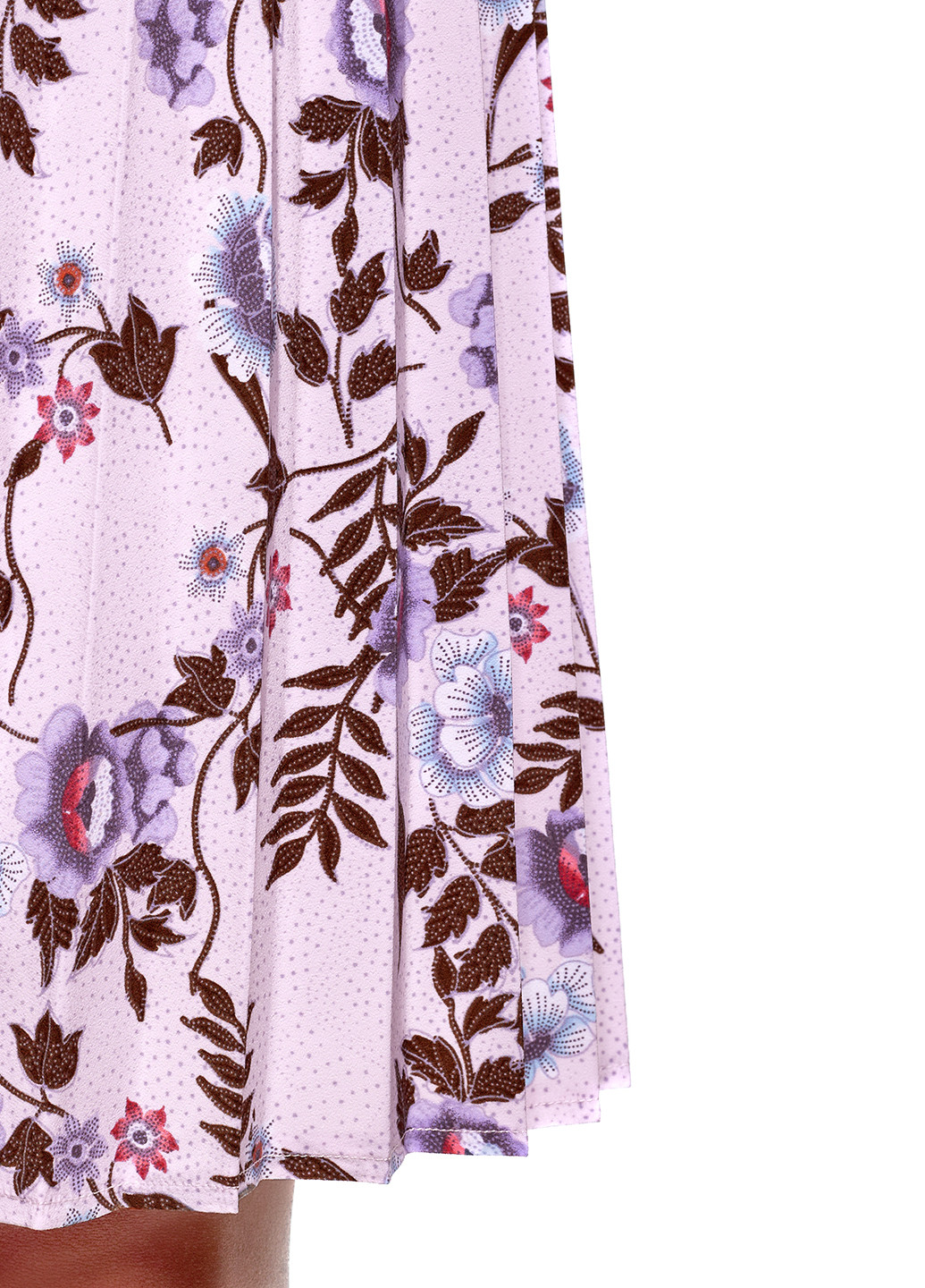 Розовая кэжуал цветочной расцветки юбка Oodji плиссе