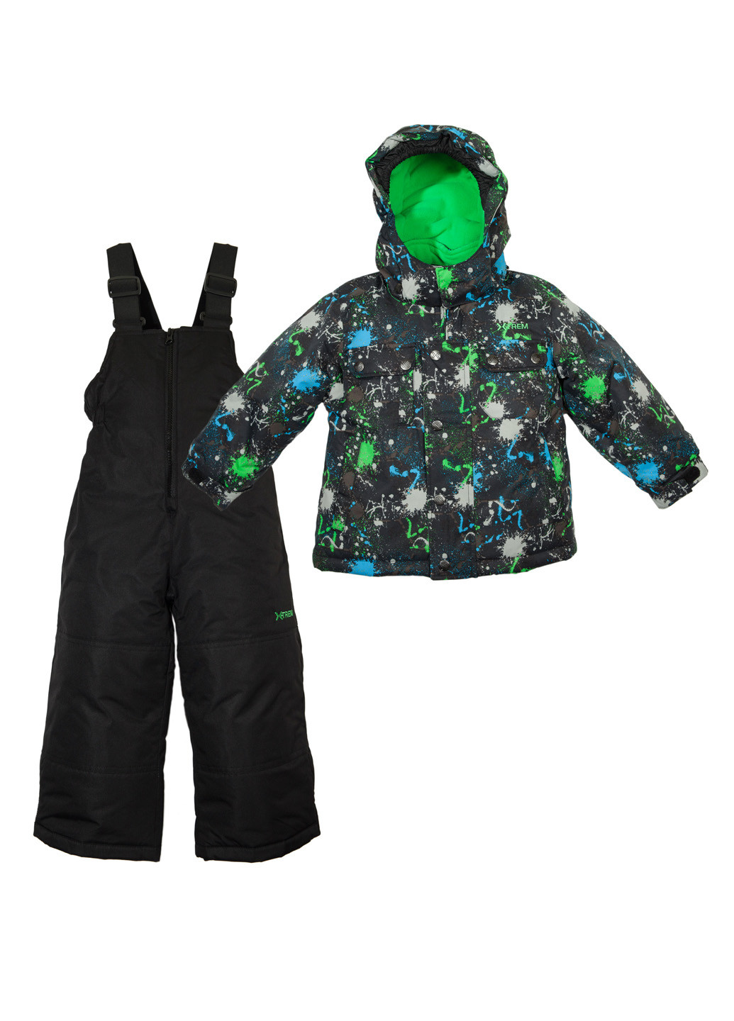 Зеленый демисезонный комплект (куртка, комбинезон) X-Trem by Gusti