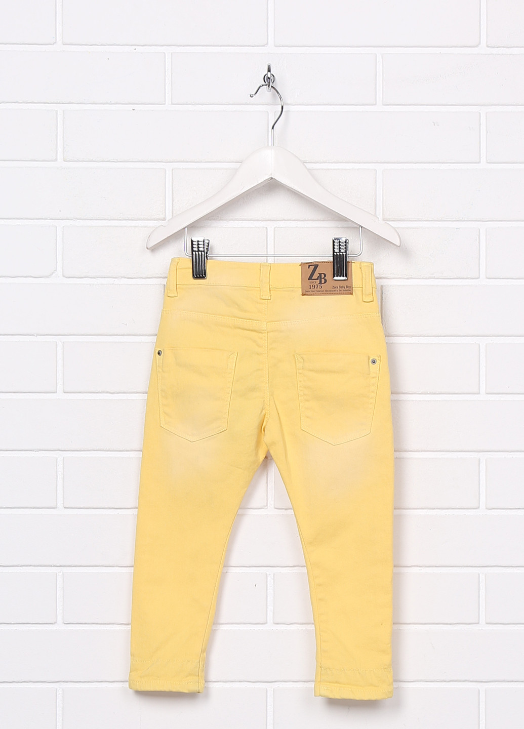 Желтые демисезонные слим джинсы Zara