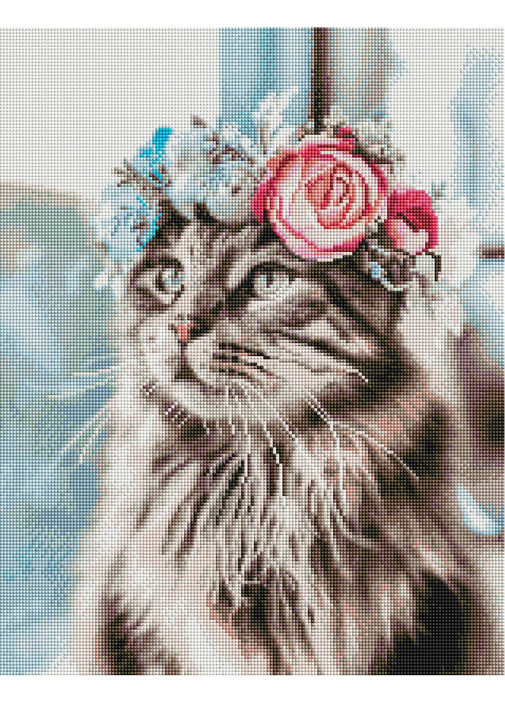 Алмазная мозаика "Кошка в веночке" 40х50 см Brushme (208438233)