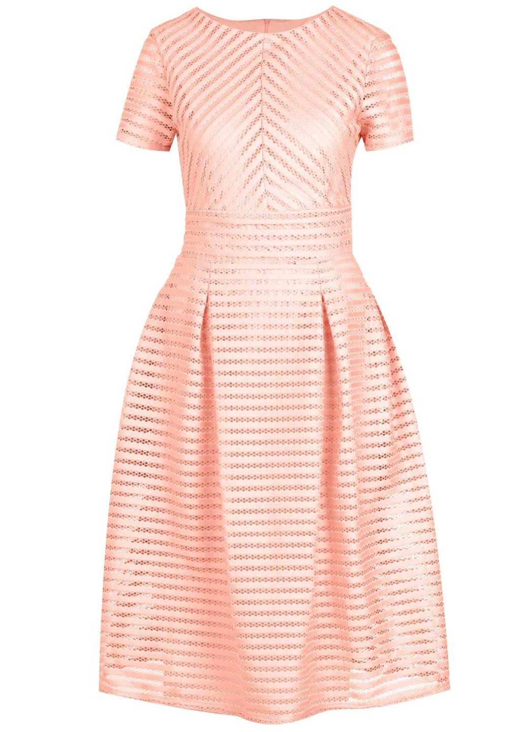 Светло-розовое кэжуал платье колокол Boohoo однотонное
