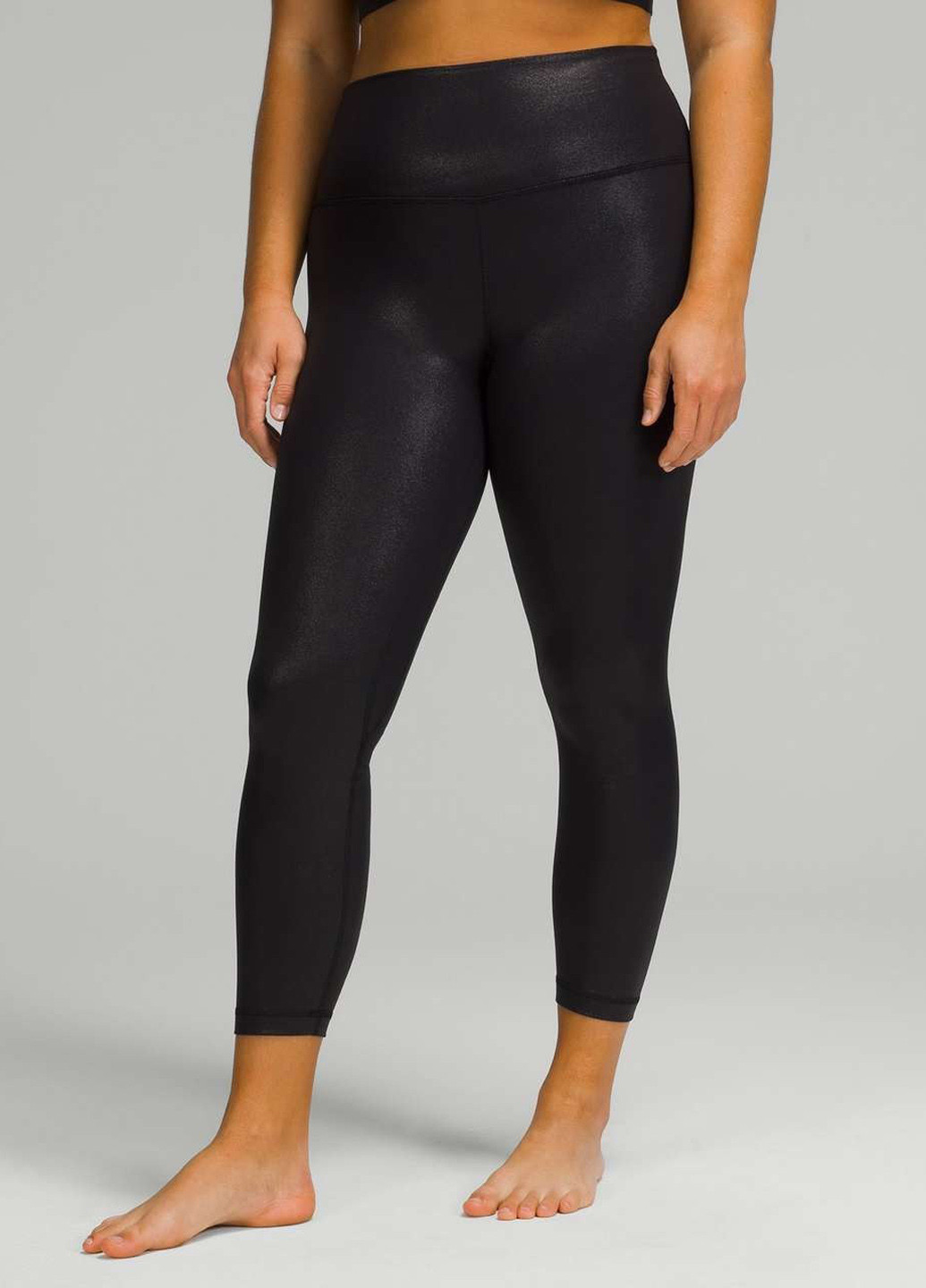 Черные демисезонные легинсы Lululemon Athletica