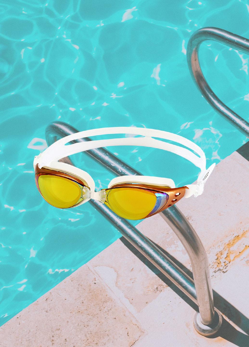 Окуляри для плавання з дзеркальним покриттям, для дорослих з Anti-туманним покриттям, Leacco No Brand (251444872)