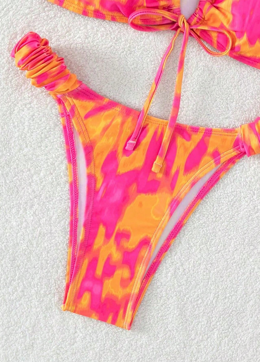 Розовый летний купальник (лиф, трусики) раздельный SHEIN