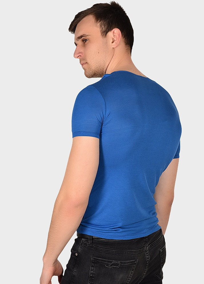 Синяя футболка мужская синяя размер м AAA