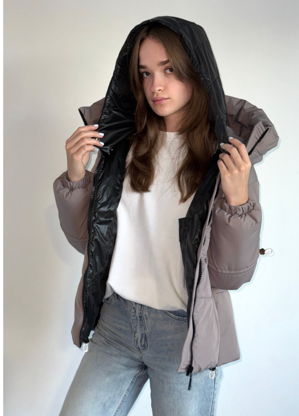 Пудрова демісезонна куртка Eva Classic