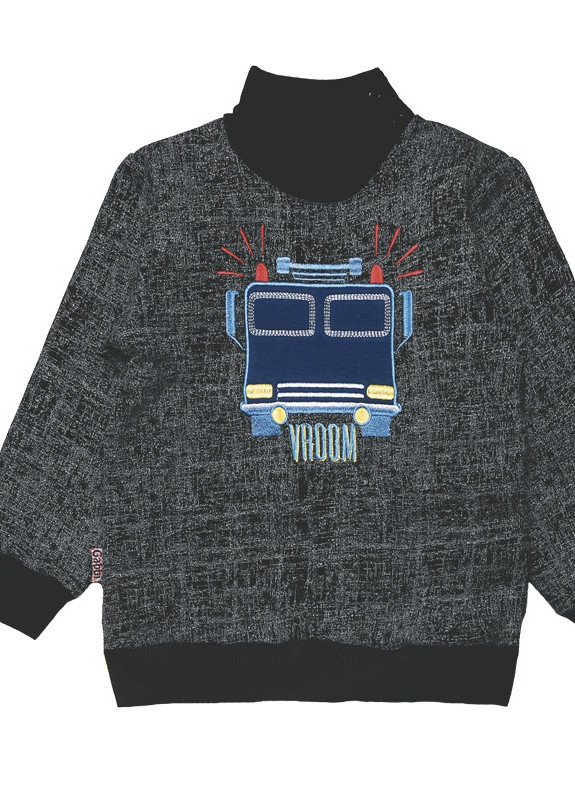 Черный зимний детский свитер для мальчика sv-19-31-2 *технобой* Габби