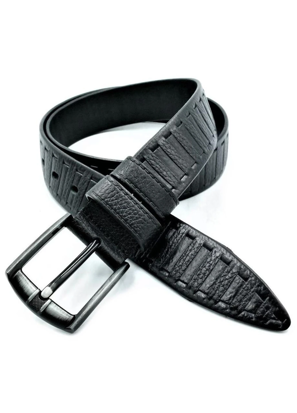 Мужской кожаный ремень 110-120х4 см Weatro (232989885)