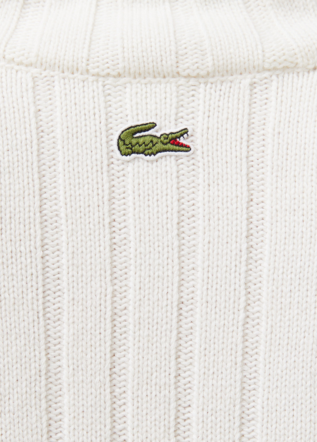 Белый демисезонный свитер Lacoste