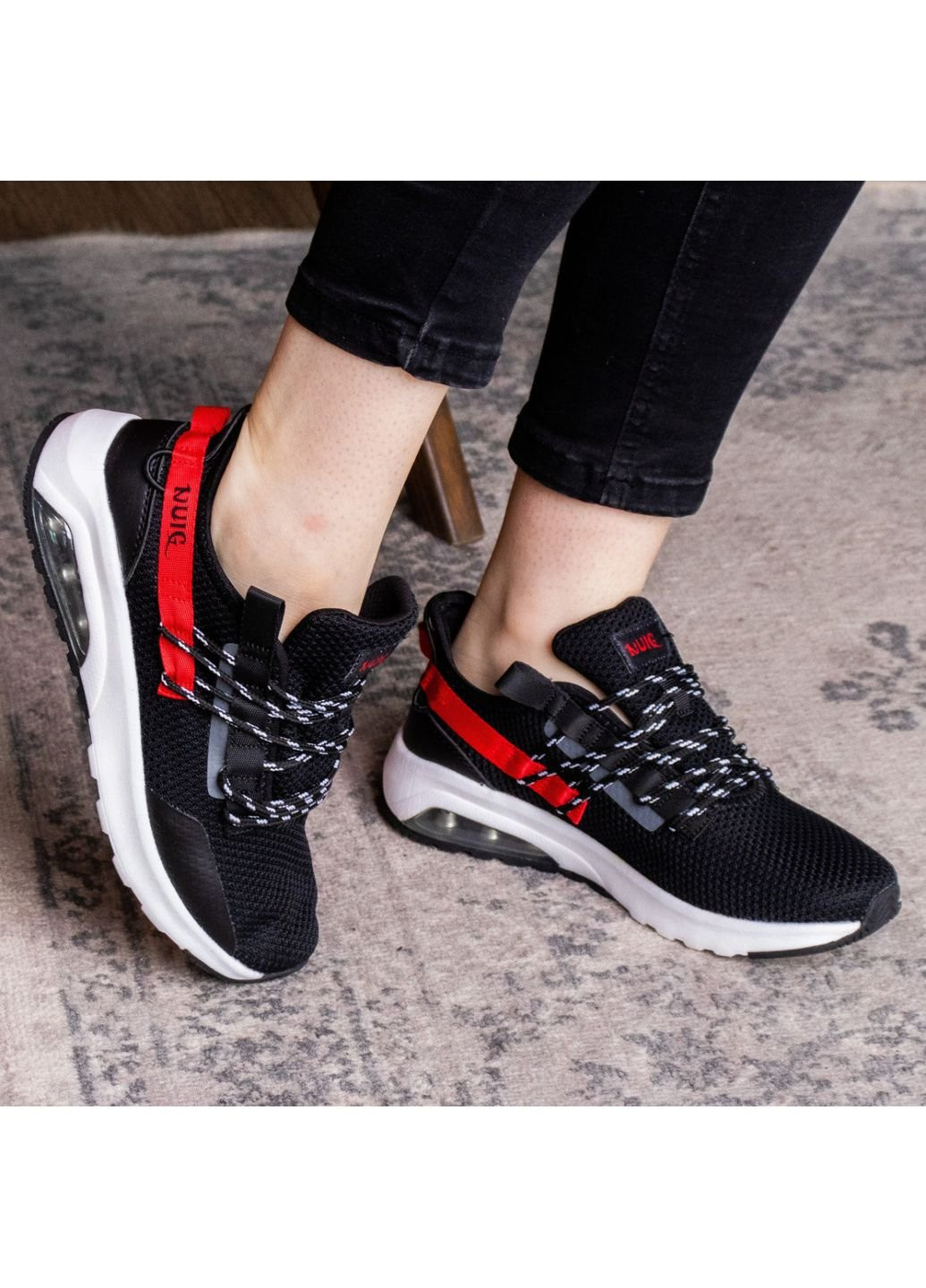 Женские кроссовки Ninja 1570 23 Черный Fashion чёрные демисезоны (253195281)