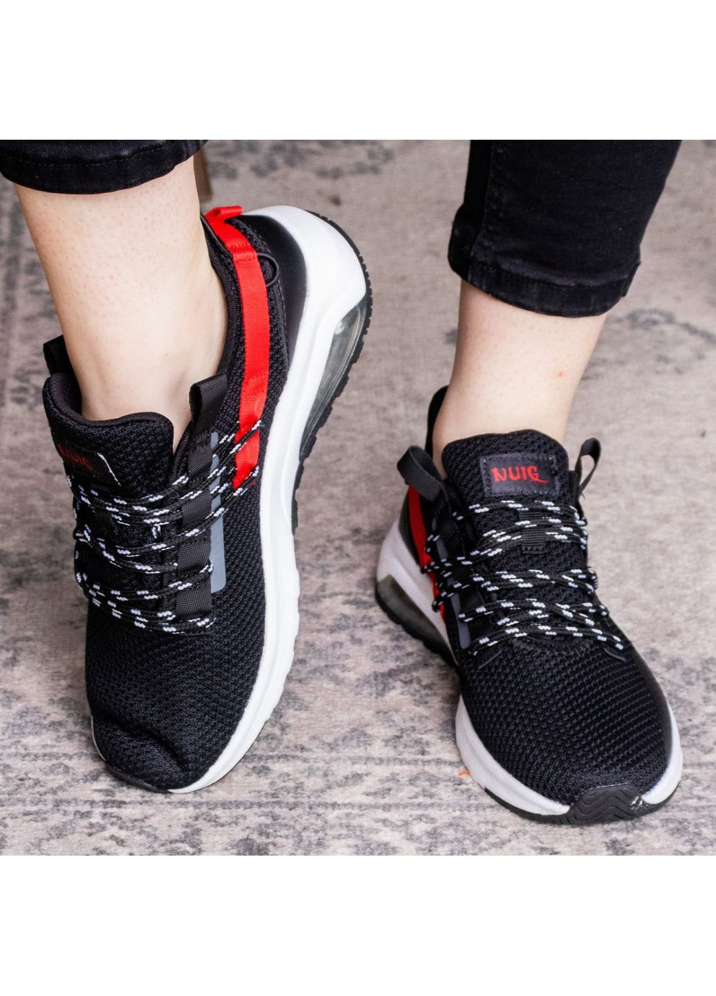 Женские кроссовки Ninja 1570 23 Черный Fashion чёрные демисезоны (253195281)