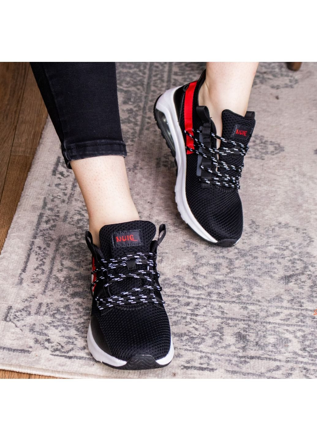 Женские кроссовки Ninja 1570 23 Черный Fashion чёрные демисезоны (253195281)