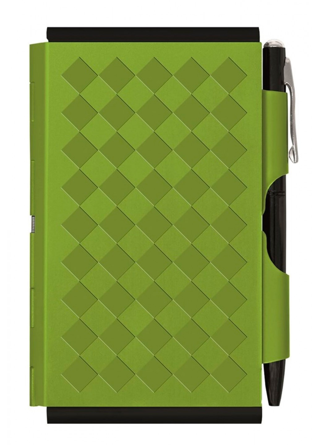 Карманный блокнот с ручкой Diamond; зеленый А6 Troika (215489569)