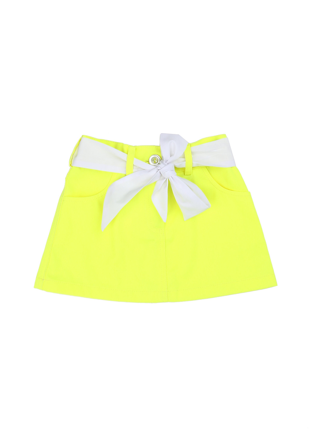 Желтая кэжуал однотонная юбка Flash
