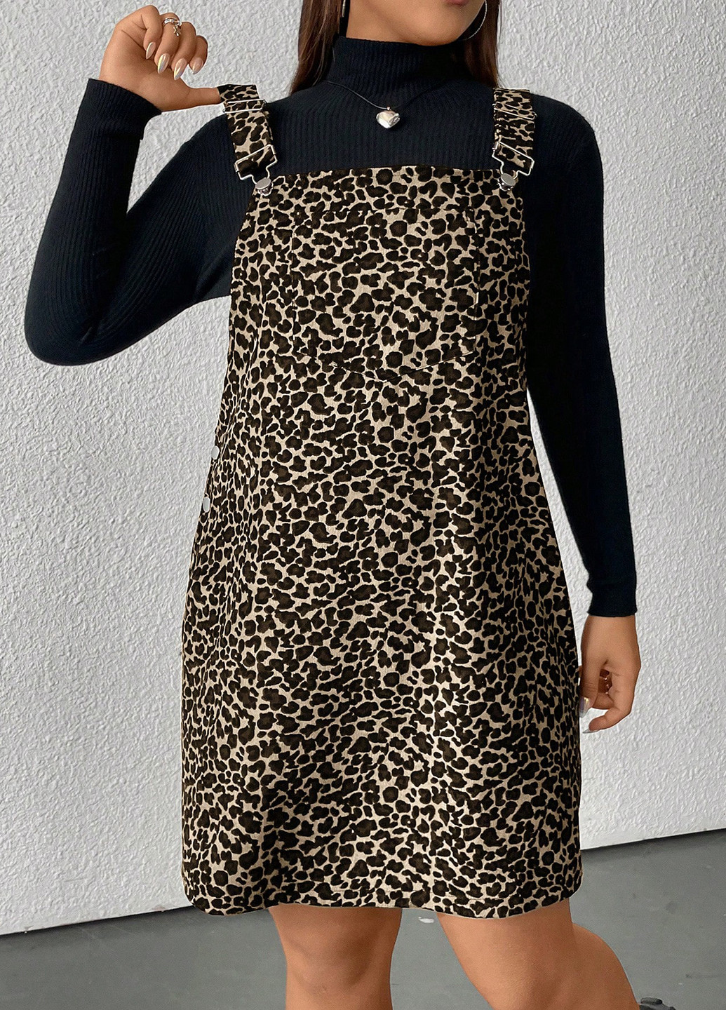 Летний женский сарафан SHEIN леопардовый