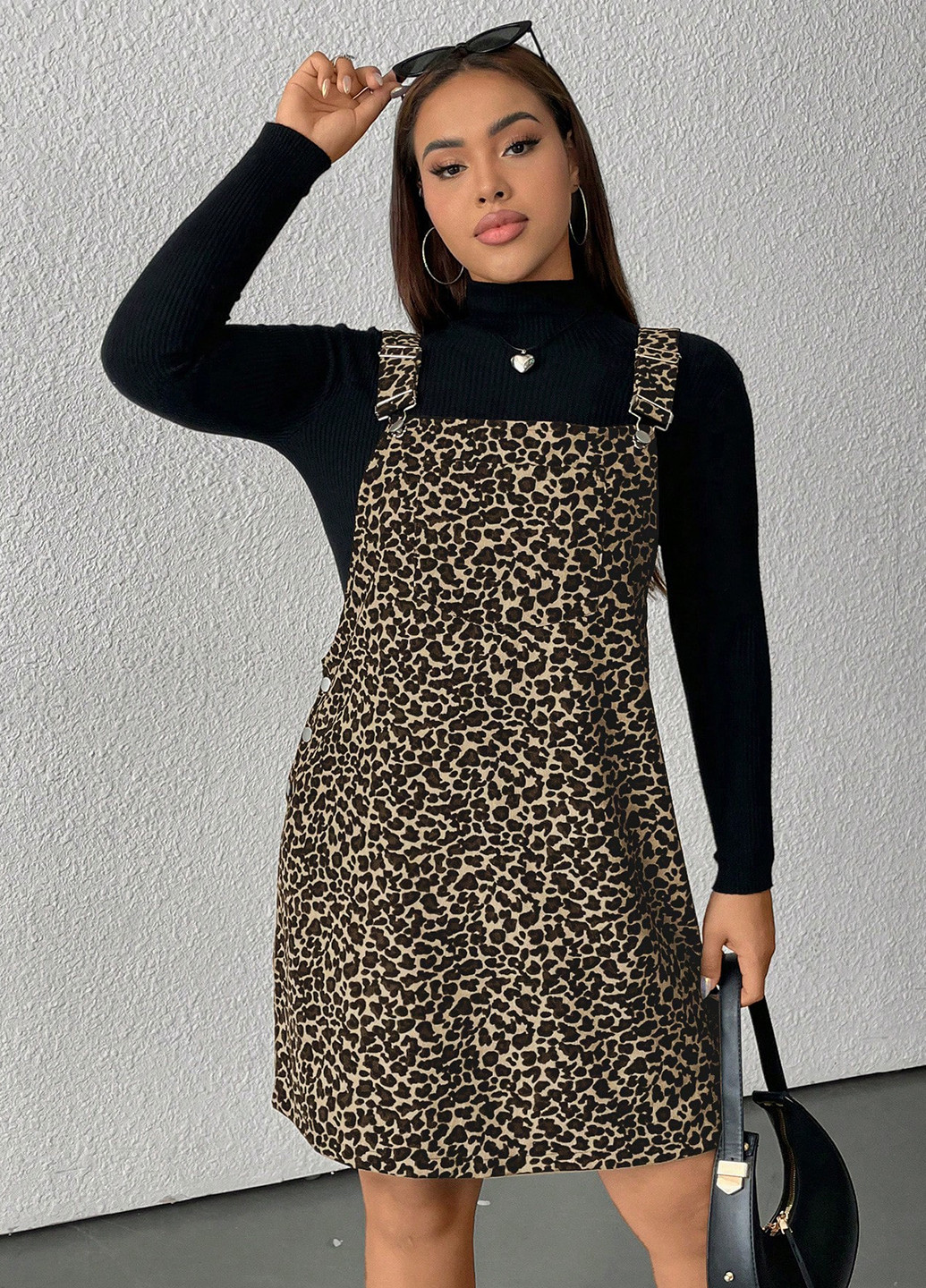 Летний женский сарафан SHEIN леопардовый