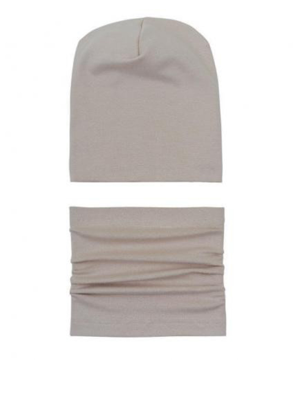 Бежевый демисезонный комплект (шапка, снуд) ArDoMi