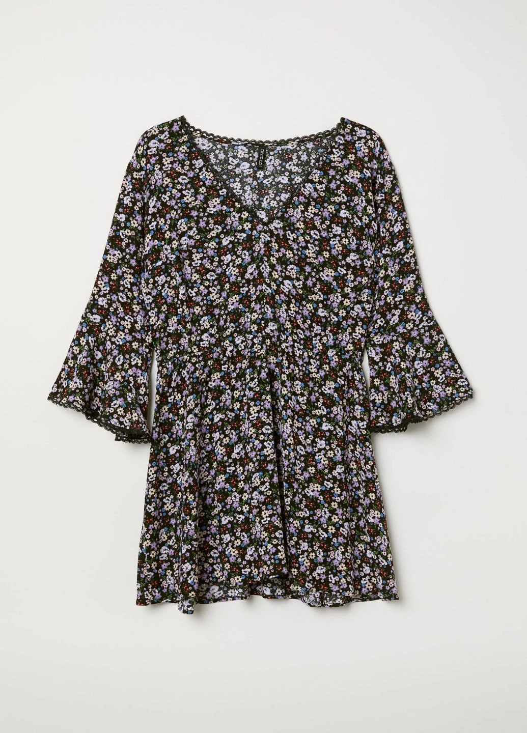 Черное кэжуал платье H&M однотонное