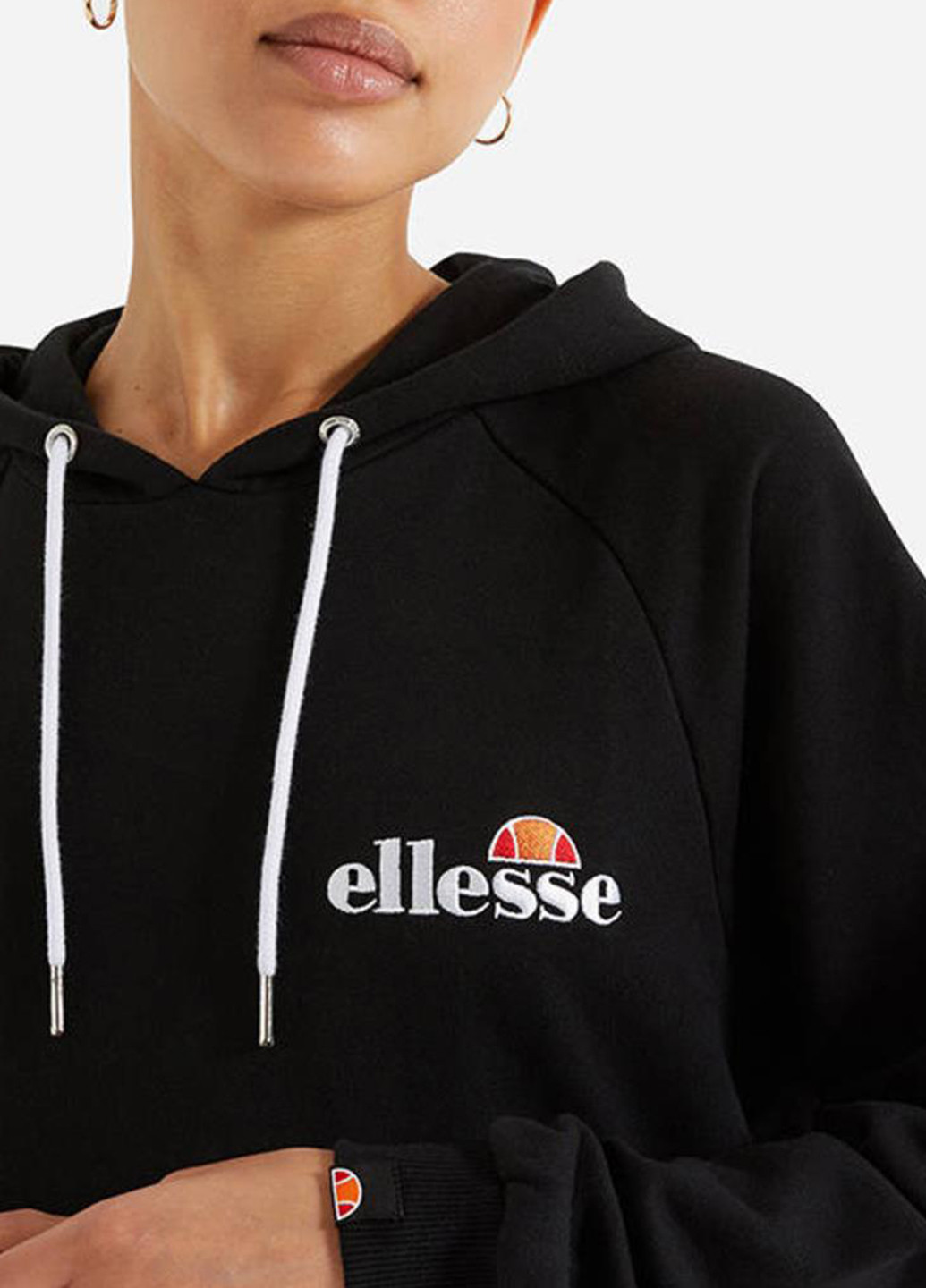 Черное спортивное, кэжуал платье sgk13289-black платье-худи Ellesse однотонное