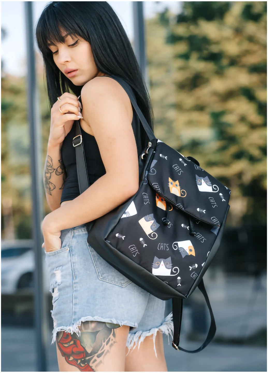 Женский рюкзак Loft MQN 30х25х12 см Sambag (254595075)