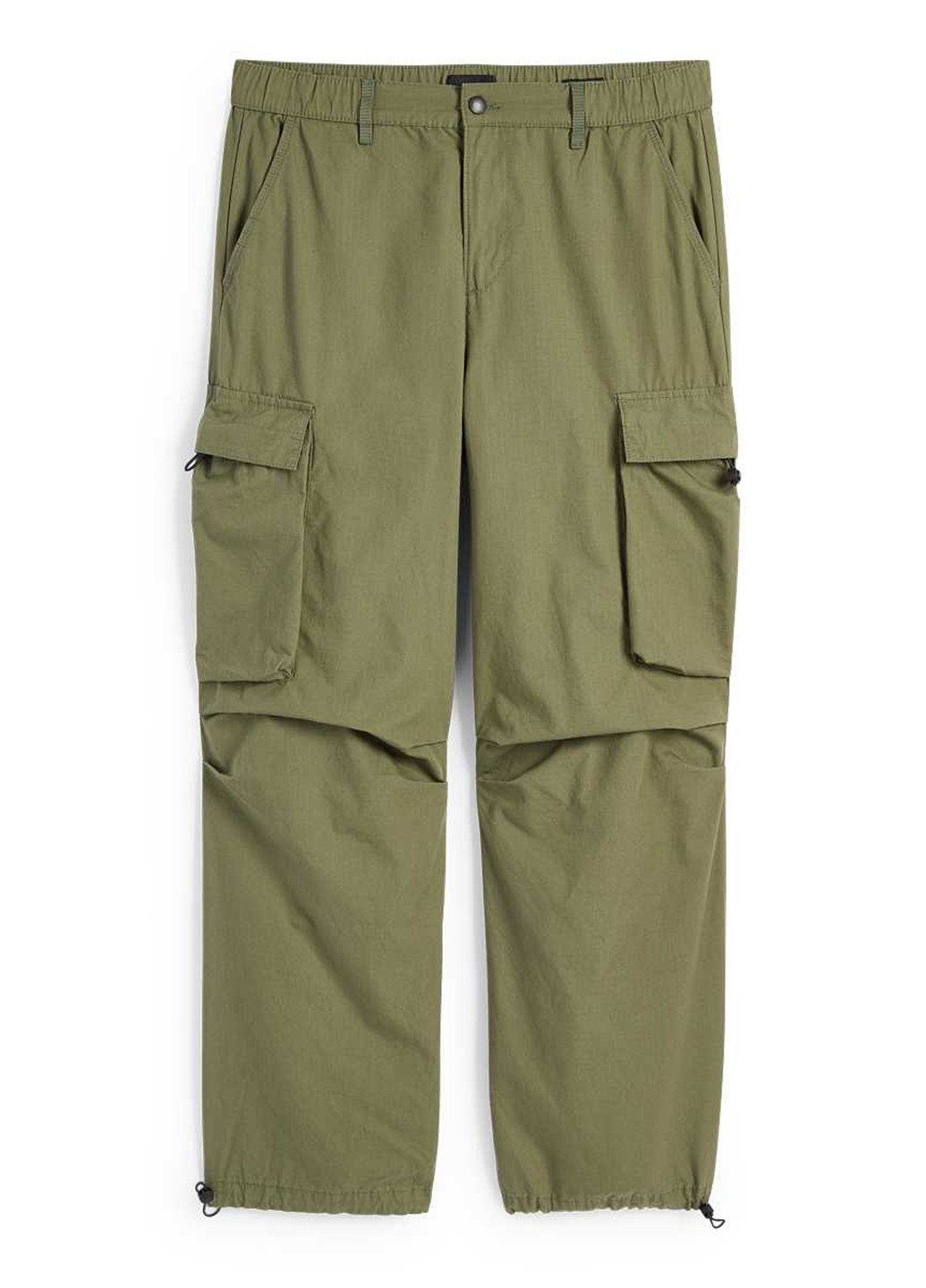 Хаки кэжуал демисезонные карго брюки C&A